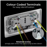 BG Nexus Double Switched Socket - Brushed Steel Finish for Modern Interiors - Image 7