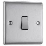 BG Nexus 20A 2-Way Single Wall Switch - Brushed Steel Finish - Image 2