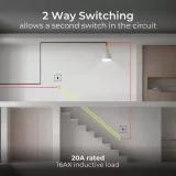BG Nexus 20A 2-Way Single Wall Switch - Brushed Steel Finish - Image 7