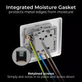 BG 2 Gang 2 Way Brushed Stainless Steel Light Switch - Image 8