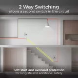BG 2-Gang 2-Way Dimmer Switch - Stainless Steel | LED Compatible Light Switch - Image 7