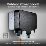 BG Nexus Storm 13A Outdoor Socket | IP66 Weatherproof Double Plug - Image 7
