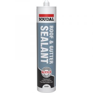 Soudal Black Roof and Gutter Sealant 290ml - Professional Grade