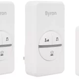 Byron DBY-23445BS 100m Wireless Plug-In Doorbell - Twin Set, White - Image 2