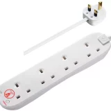 Masterplug 4-Way Extension Lead with 5m Cable & Surge Protection - Image 1
