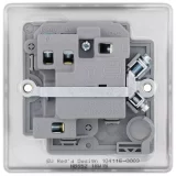 BG FCU & LED Switch – Brushed Stainless Steel Single Plate - Image 4