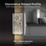 BG FCU & LED Switch – Brushed Stainless Steel Single Plate - Image 6