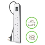 Belkin 4-Socket 2m Surge Protector Extension Lead – Safe Power Outlet Strip - Image 5