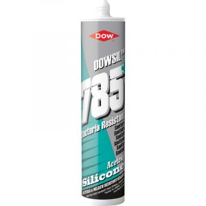 Dowsil DC785+ White Sanitary Silicone Sealant 310ml - Mould Resistant