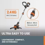Worx 30cm Cordless Grass Trimmer with 2 x 20V Batteries - Lightweight & Powerful Lawn Tool - Image 5
