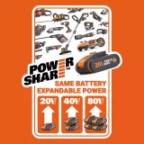 Worx 30cm Cordless Grass Trimmer with 2 x 20V Batteries - Lightweight & Powerful Lawn Tool - Image 8