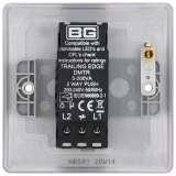 Brushed Stainless Steel BG Dimmer Switch – Single 2-Way Light Control - Image 4