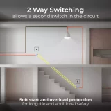 Brushed Stainless Steel BG Dimmer Switch – Single 2-Way Light Control - Image 8