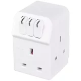 Masterplug 3-Way Socket Adaptor with On/Off Switches - Image 3