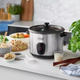 Russell Hobbs 1.8L Rice Cooker & Food Steamer – Silver Stainless Steel - Image 1
