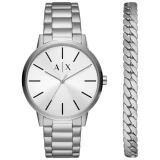 Armani Exchange Cayde Stainless Steel Watch & Bracelet Set for Men - Image 1