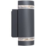 Lutec Focus Wall Light - IP44 Rated, 2 x GU10 Bulb, Dark Grey Outdoor Lighting - Image 2