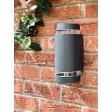 Lutec Focus Wall Light - IP44 Rated, 2 x GU10 Bulb, Dark Grey Outdoor Lighting - Image 5