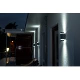 Lutec Focus Wall Light - IP44 Rated, 2 x GU10 Bulb, Dark Grey Outdoor Lighting - Image 8