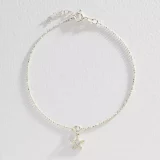 Revere Sterling Silver Anklet with Beaded Chain & Sea Star Charm - Image 1