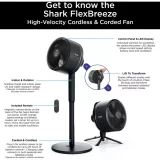 Shark FlexBreeze 13-Inch Standing Fan – Modern Black with Oscillation - Image 3