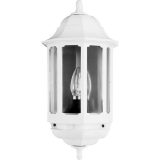 ASD IP44 Half Lantern Outdoor Wall Light – White Polycarbonate, 60W BC Fitting - Image 2