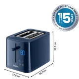 Tefal TT6934G0 Sense 2-Slice Toaster - Navy Blue, Premium Design - Image 1