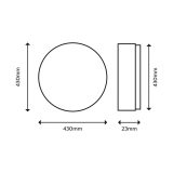 Philips CL550 15W Superslim LED Ceiling Light, Dimmable, 1300lm, Warm White, IP20 - Round Design - Image 6
