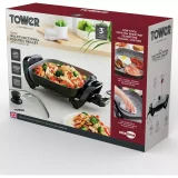 Tower Cerastone T14036GRY Grey Electric Skillet – Non-Stick Cooking Pan - Image 5