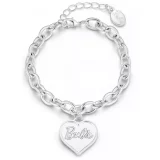 Barbie Silver Heart Charm Bracelet for Girls - Image 2