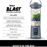 Ninja BC151UKNV Blast Portable Hand Blender - Compact Blue Mixer - Image 12