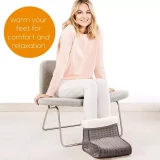Beurer Foot Warmer with Heat Settings – Taupe Fleece Design - Image 3