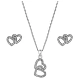 Jon Richard Heart Pendant and Earring Set with Cubic Zirconia - Elegant Jewelry Set - Image 2