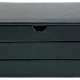 Black Faux Leather Stacking Jewellery Box for Storage & Organization - Image 1