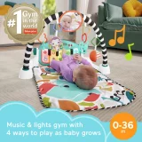 Fisher-Price Glow and Grow Kick & Play Piano Gym for Babies - Blue - Image 2