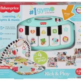 Fisher-Price Glow and Grow Kick & Play Piano Gym for Babies - Blue - Image 7