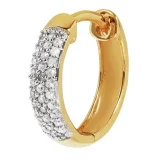 Revere 9ct Gold & Diamond Hoop Earring - Single, Elegant Design - Image 2