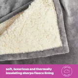 Silentnight Luxury Heated Throw – Soft Sherpa Fleece Blanket - Image 3