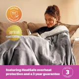 Silentnight Luxury Heated Throw – Soft Sherpa Fleece Blanket - Image 8