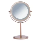 Danielle Creations Rose Gold Makeup Mirror with Light - Image 2