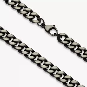 Revere Men's Vintage Stainless Steel Curb Chain Necklace