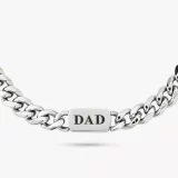 Personalized Revere DAD Bracelet – Men's Silver Stainless Chain - Image 2
