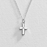 Revere Sterling Silver Tiny Cross Necklace for Women - Image 2