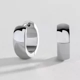 Revere Men's Stainless Steel Plain Huggie Hoop Earrings – Durable & Stylish - Image 2