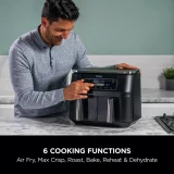 Ninja 7.6L Air Fryer & Dehydrator with Dual Zone Technology AF300UK - Image 5