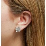 Lipsy Silver-Plated Floral Clover Pendant & Earring Set – Elegant Jewelry Gift - Image 2