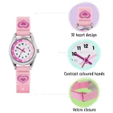 Tikkers Girls’ Pink Heart Watch, Bracelet & Purse Gift Set - Image 5