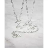 Revere Sterling Silver Heart Bracelet – Classic T-Bar Design - Image 2