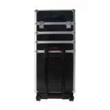 Large Professional Makeup Case with Wheels – Black Trolley Kit - Image 4