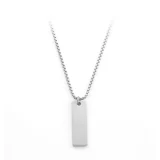 Revere Men's Rectangle Stainless Steel Dog Tag Necklace - Image 2